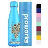 borraccia del viaggiatore con cartina del mondo