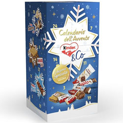 calendario dell'avvento classico con cioccolatini Kinder