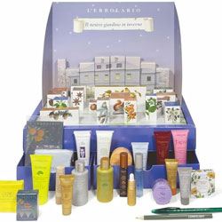 calendario dell'avvento 2023 con prodotti di l'erbolario