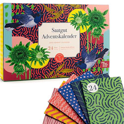 Calendario dell'Avvento con semi di piante per il giardino e l'orto