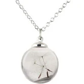 ciondolo con un dente di leone all'interno