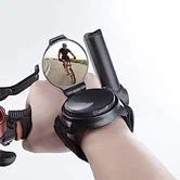 polsino con specchio per ciclista