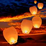 lanterne volanti romantiche